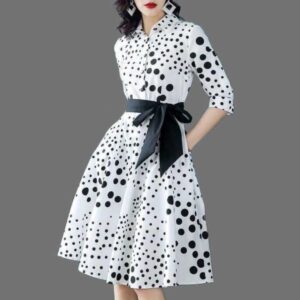 Crepe Gown With Belt For Women