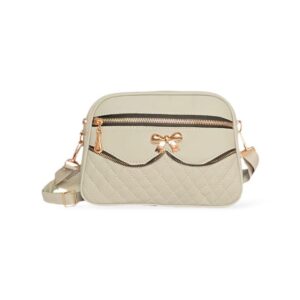 Trendy Women's Crossbody Sling Bag - Elegant Design with Gold Accents